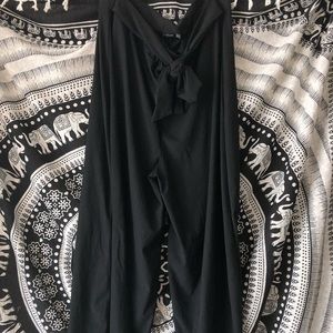 BLACK TIE WAIST PANTS